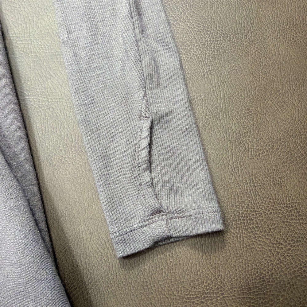 ATHLETA Long Duster Cardigan Open Sweater Sz Small Brown Fitted Sleeve Relaxed - Picture 7 of 10